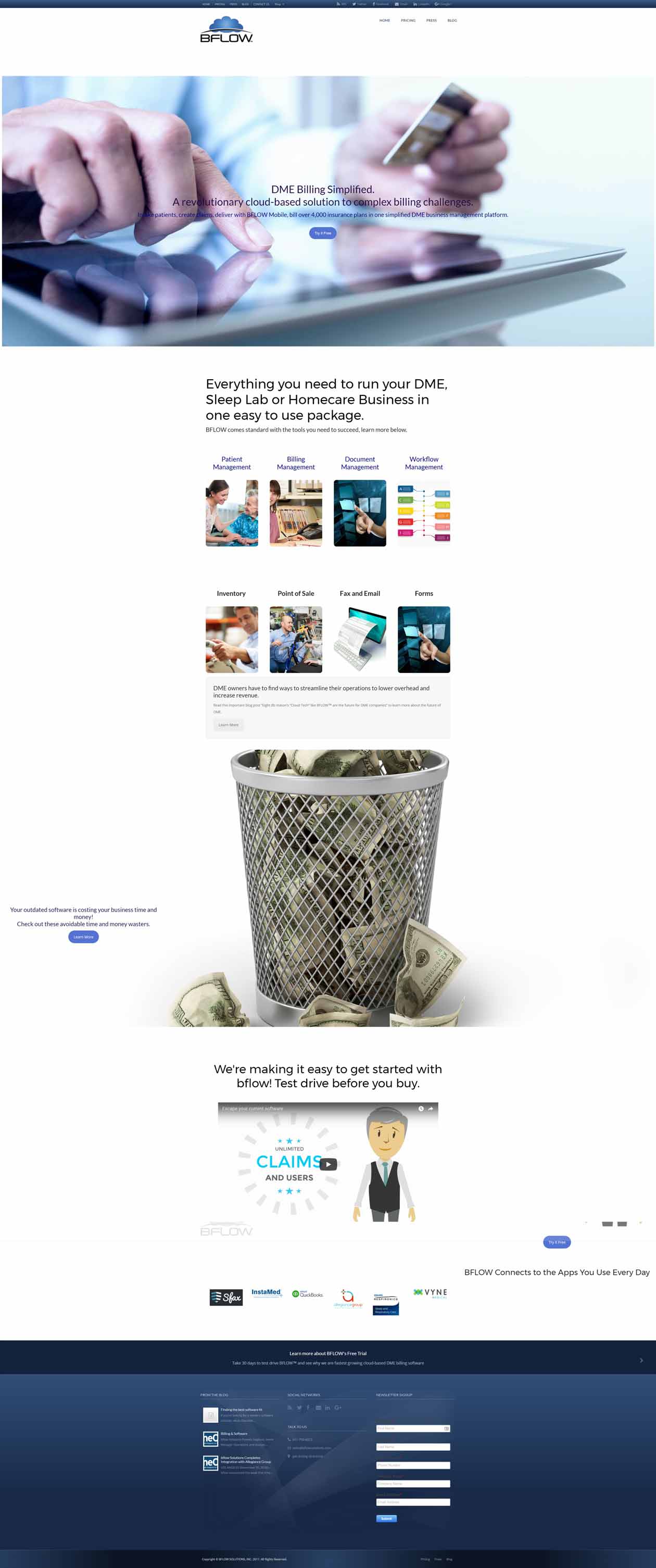 BFlow's dated website